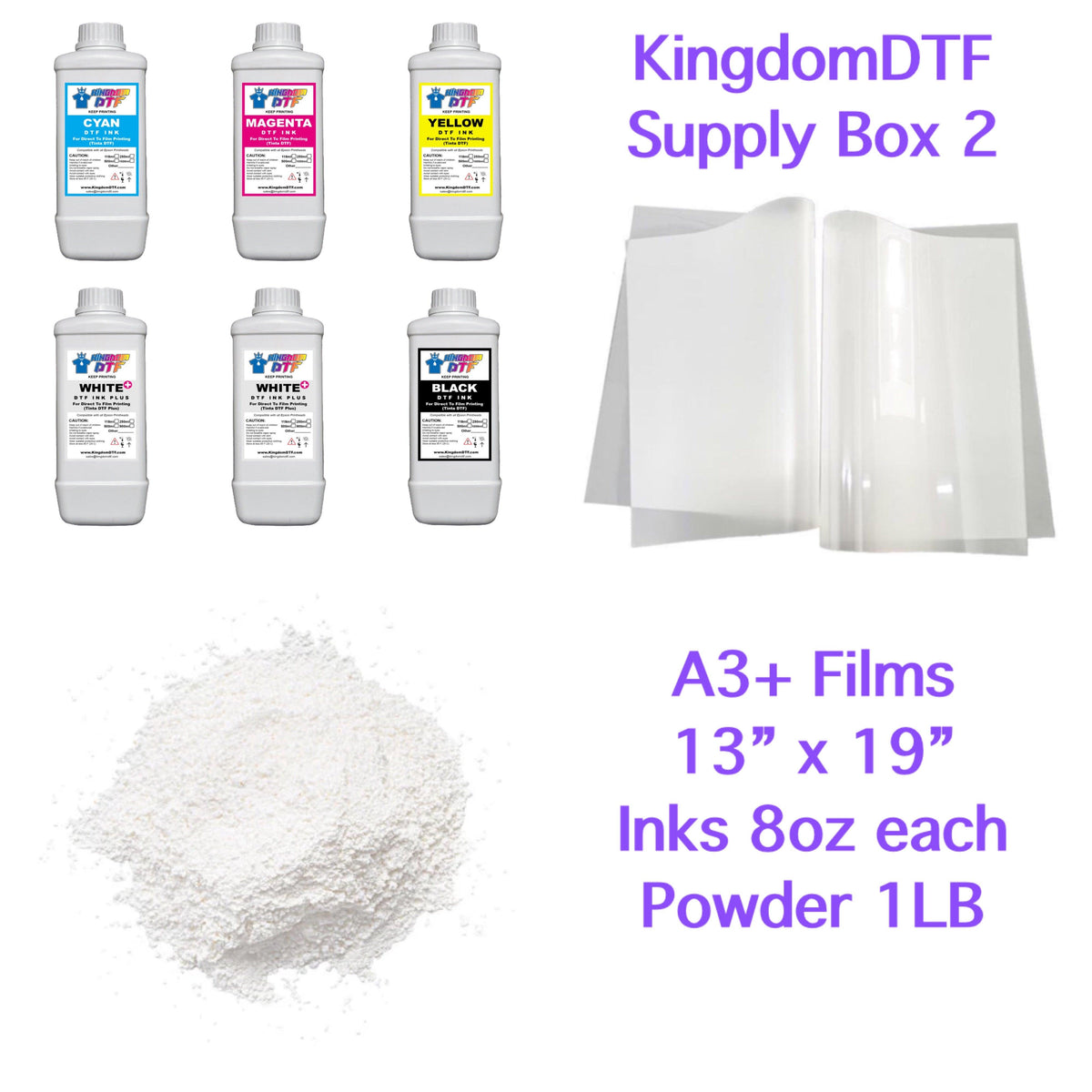 DTF Printers and supplies! DTF Film Ink and Powder all in stock