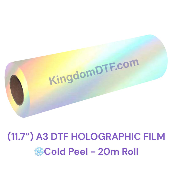 DTF Holographic Film Roll 12" x 65' Feet (20m) - Cold Peel