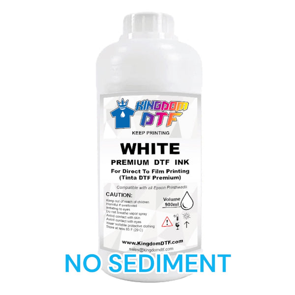 White DTF Ink NO SEDIMENT - Best Direct To Film Ink (DTF ink) for Desktop & Wide Format DTF Printers