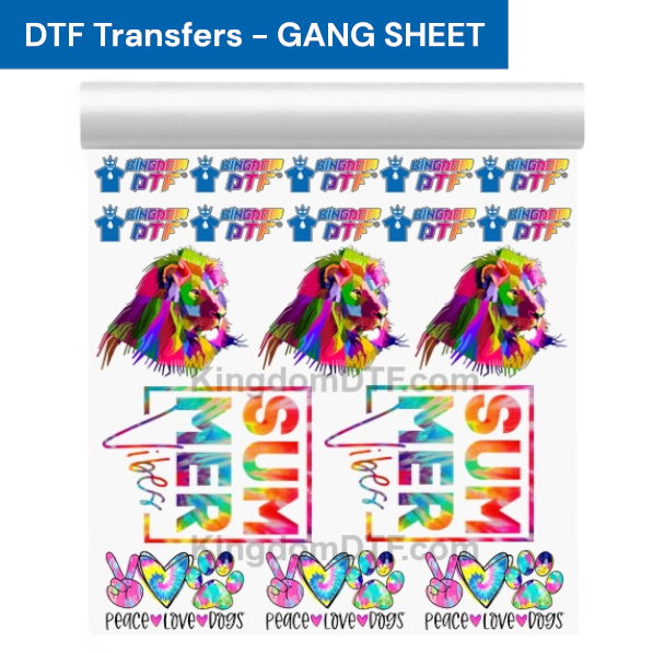 Kingdom Transfers® - Custom DTF Transfers Gang Sheet (Print Your Designs)