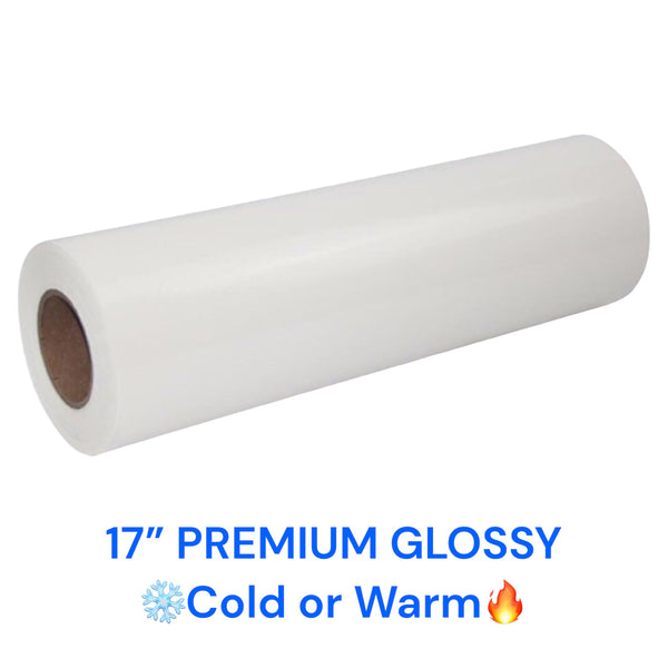 DTF Transfer Film Roll 17" x 328' - GLOSSY Cold/Warm Peel