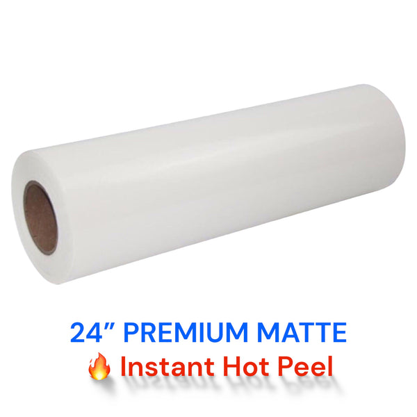 DTF Transfer Film Roll 24" x 328' - MATTE (INSTANT HOT PEEL™)