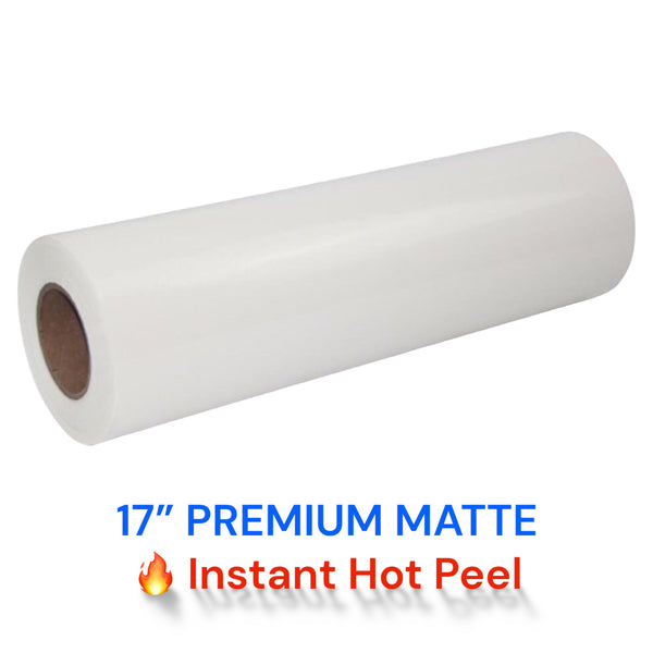 DTF Transfer Film Roll 17" x 328' - MATTE INSTANT HOT PEEL™