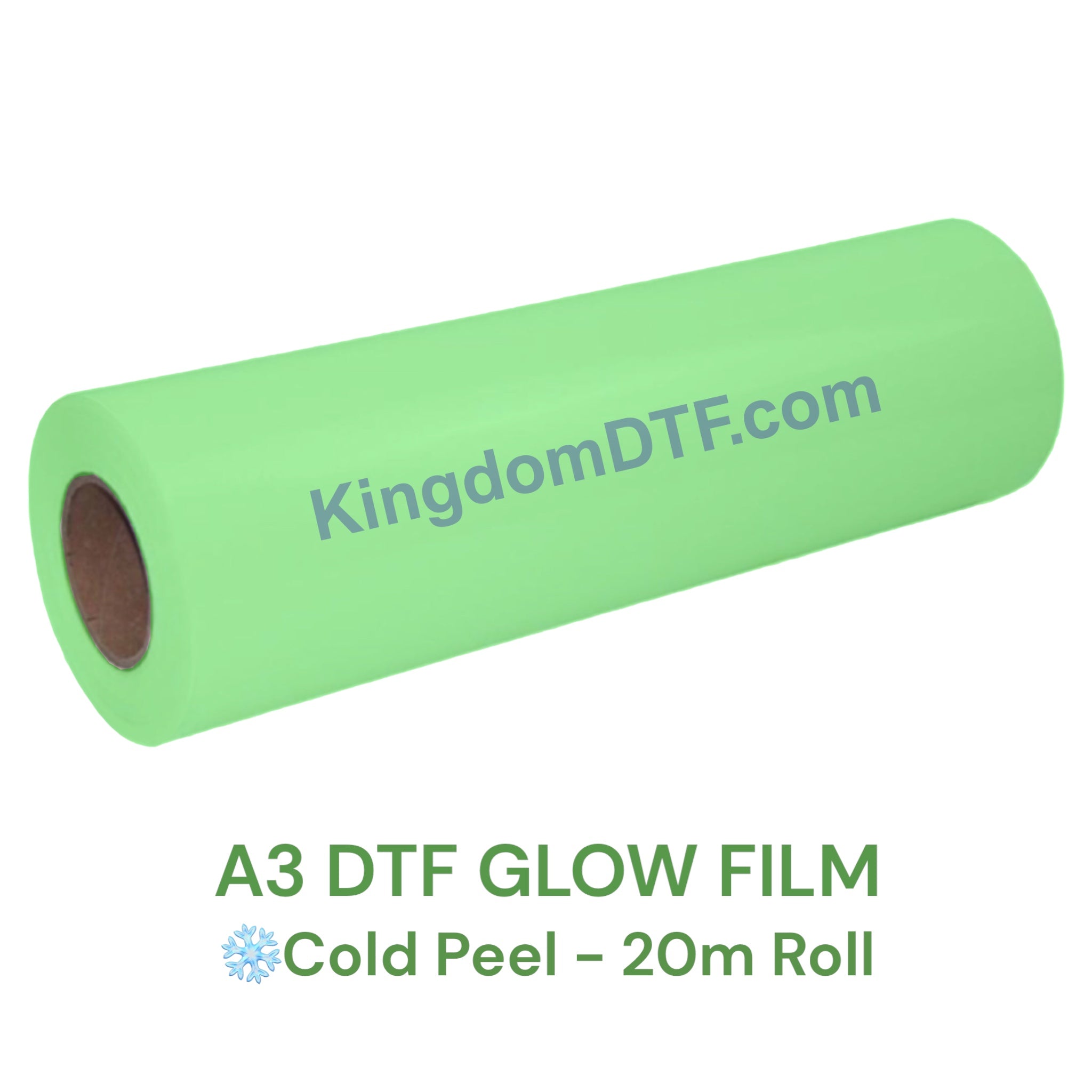 DTF Glow In The Dark Film Roll 11.7" x 65' Feet (20m) - Cold Peel