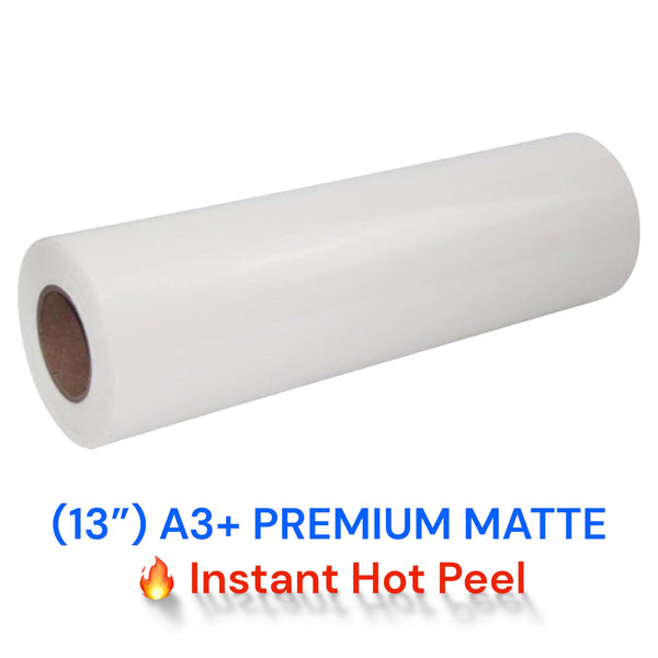 DTF Transfer Film Roll 13" x 328' (A3+) - MATTE INSTANT HOT PEEL™