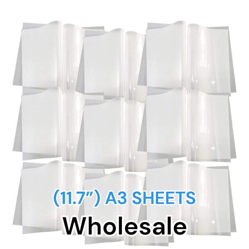 DTF Transfer Film A3 Sheets 11.7" x 16.5" (1000 Sheets) - WHOLESALE