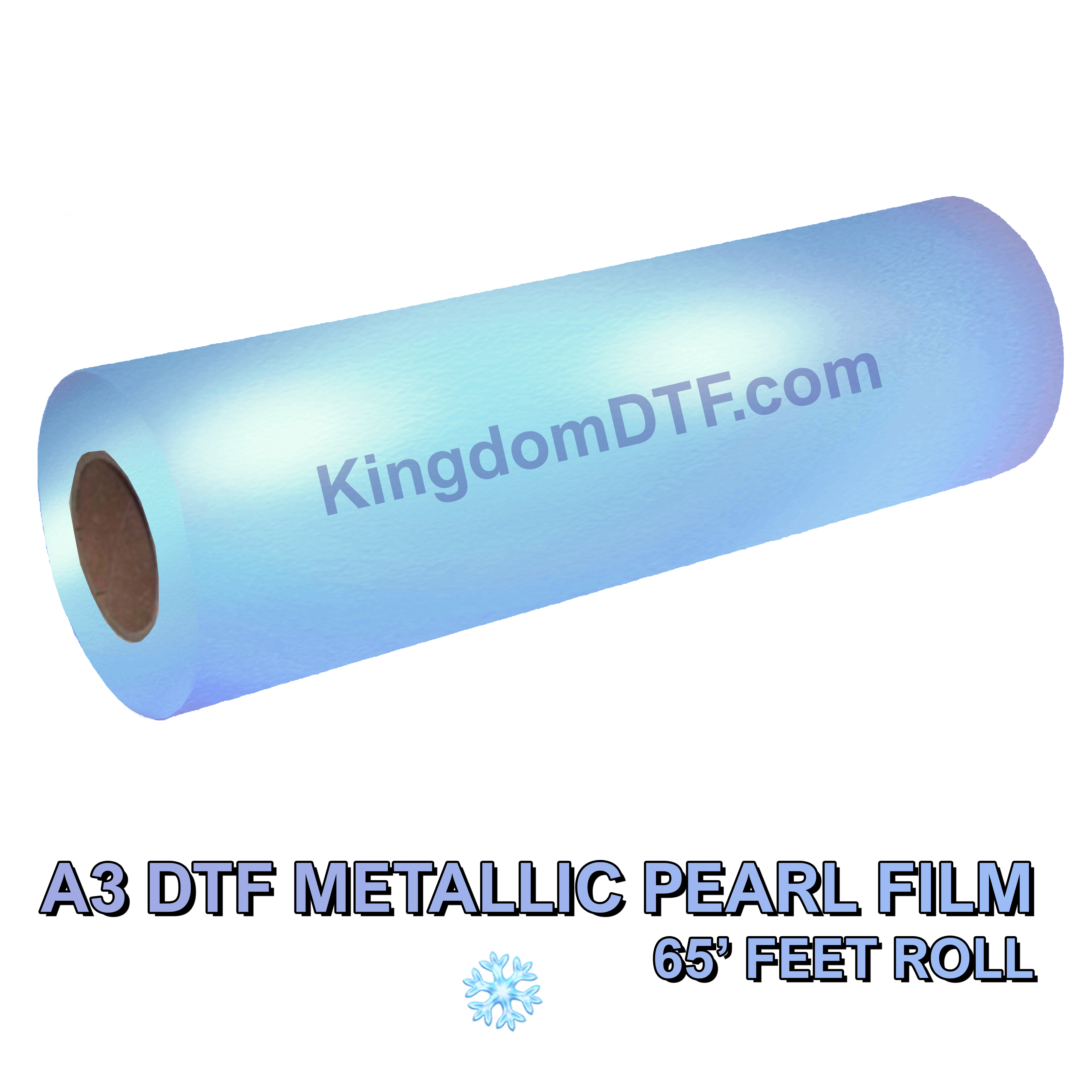 DTF Metallic Pearl Film Roll 12" x 65' Feet (20m) - Cold Peel