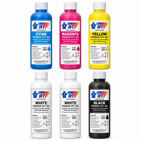 DTF White Ink Premium Liter (1000ml) | High Opacity | Kingdom DTF