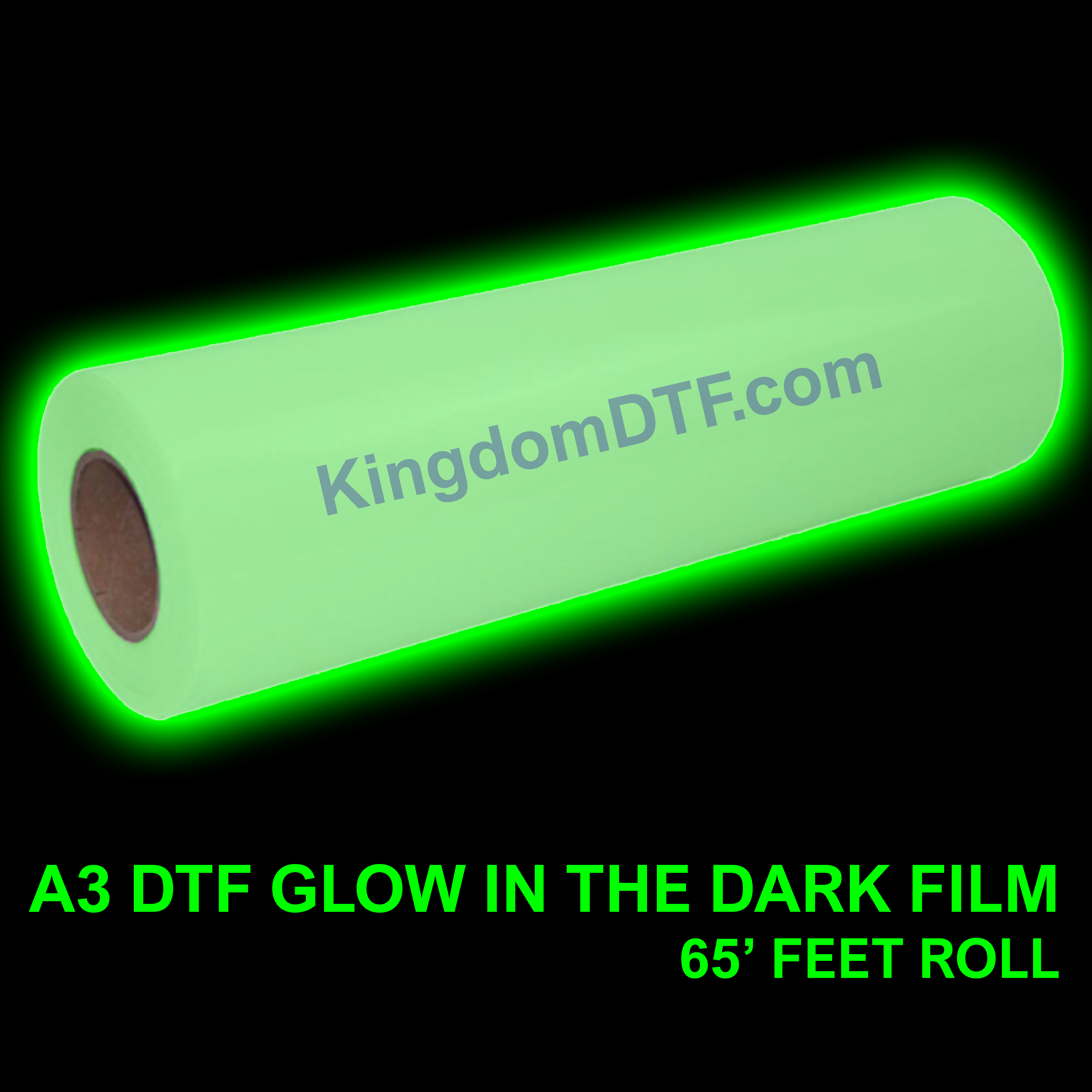 DTF Glow In The Dark Film Roll 11 7 X 65 Feet 20m Cold Peel dtf-glow-in-the-dark-film-roll-11-7-x-65-feet-20m-cold-peel